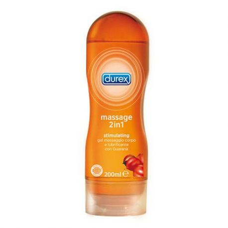 Lubrificante e gel massaggiante durex massage 2 in 1 stimulating con guarana