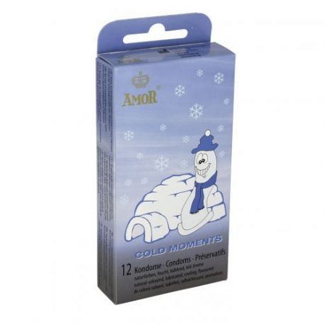 Profilattici effetto freddo amor cold moments 12 pz