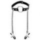 Morso con strizzacapezzoli o-ring gag with nipple clamps