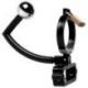 Imbracatura con dildo anale oppressor male chastity cage with ball clamp and anal hook