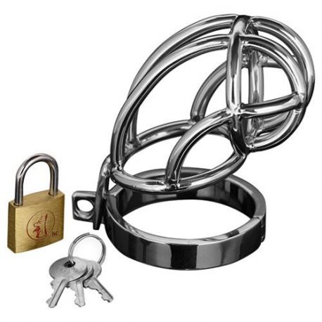 Gabbia di castita captus steel locking chastity cage