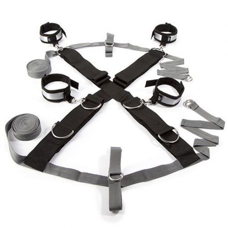 50 sfumature di grigio - kit bondage keep still over the bed cross restraint silver