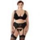 Set di 3 pezzi: reggiseno reggicalze e slip aperto TAGLIA 95F-2XL