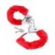 Manette di peluche rosso fetish fantasy series beginners furry cuffs