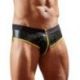 Slip aperto in neoprene nero e giallo TAGLIA XL