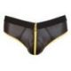 Slip aperto in neoprene nero e giallo TAGLIA XL