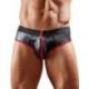 Slip aperto in neoprene nero e rosso TAGLIA XL