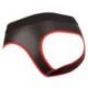 Slip aperto in neoprene nero e rosso TAGLIA L