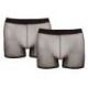 Set 2 boxer trasparenti neri TAGLIA S-L