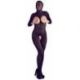 Catsuit nera crotchless con maschera TAGLIA S-L