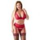 Intimo set bra plus size red TAGLIA 95F-2XL