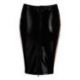 Gonna laccata nera wetlook skirt black TAGLIA XL