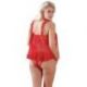 Babydoll set red TAGLIA M-L