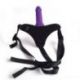 Cintura regolabile strap-on Purple con fallo realistico