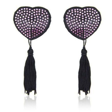 Heart shine nipples tassels (rosa)