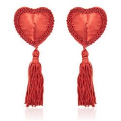 Heart Nipples Tassels RED