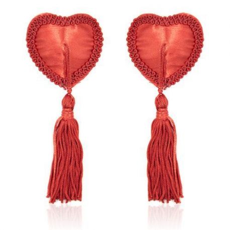 Heart Nipples Tassels RED