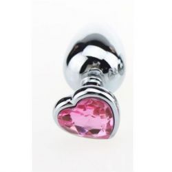 Plug Anale Heart Jewel Plug large pink