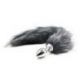 Plug anale con coda Long Fox Tail grigia