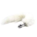 Plug anale con coda Long Fox Tail bianca