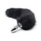 Plug anale con coda Long Fox Tail nera