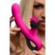 Vibratore rabbit g-spin silicone vibrator with spinning clitoral stimulation