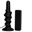 Plug anale vibrante coiled silicone swirl vibrating anal plug with remote