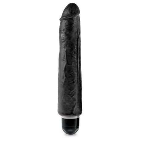 Vibratore realistico king cock 10 vibrating stiffy (nero)