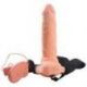 Vibratore strap on cavo real rapture 8 flesh with balls