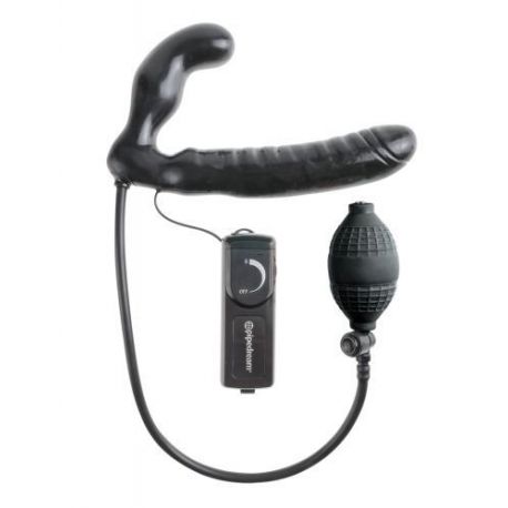 Vibratore strap on gonfiabile con plug Inflatable Vibrating Strapless Strap-On