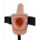 Vibratore strap-on cavo fetish fantasy series 7 vibrating hollow strap on with balls flesh