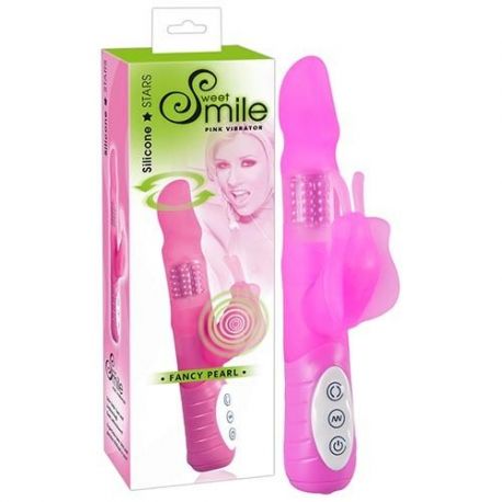 Vibratore rabbit con stimolazione elettrica sweet smile fancy pearl