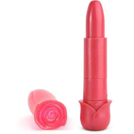 Vibratore design blooming red rose 6x lipstick vibe