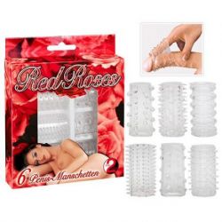 Set guaine falliche red roses penis sleeves