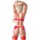 Set rosso con reggiseno reggicalze e perizoma TAGLIA 85C-L