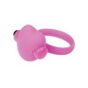 Anello fallico vibrante heart beat cockring silicone pink