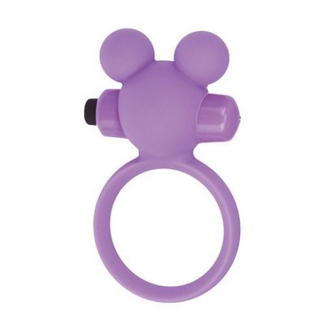 Anello fallico vibrante teddy cockring silicone purple