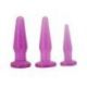 Kit di 3 Anal Plug Timeless di colore viola