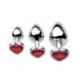 Kit di plug anali chrome hearts 3 pcs with gem