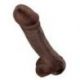 Fallo realistico king cock 13 cock with balls brown