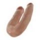 Fallo doppio realistico king cock u-shaped medium double trouble tan