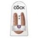 Fallo doppio realistico king cock u-shaped medium double trouble tan