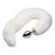 Plug con coda extra long arctic mink tail metal anal plug