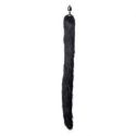 Plug con coda extra long midnight mink tail metal anal plug