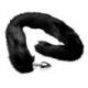 Plug con coda extra long midnight mink tail metal anal plug