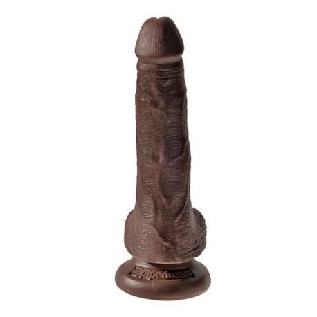 Fallo realistico king cock 6 cock with balls brown