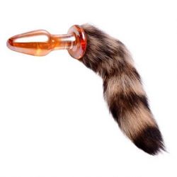 Plug anale fox tail glass