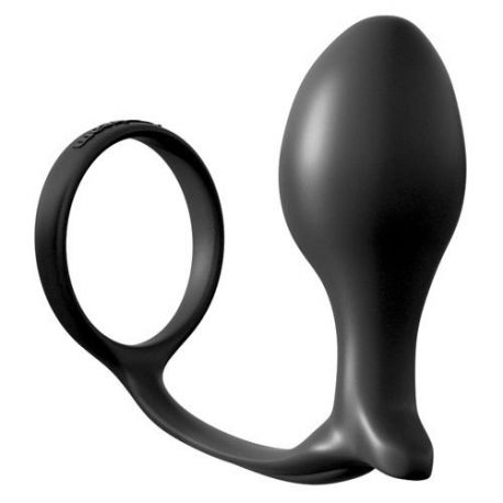 Plug anale con anello fallico anal fantasy collection ass-gasm cockring advanced plug